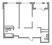 Планировка 2-комнатной квартиры, 57,9 м2