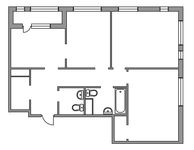Планировка 3-комнатной квартиры, 78 м2