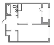 Планировка 1-комнатной квартиры, 38 м2