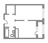 Планировка 1-комнатной квартиры, 36 м2