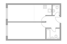 Планировка 2-комнатной квартиры, 48,4 м2