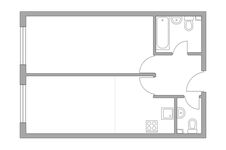 Планировка 2-комнатной квартиры, 48,4 м2
