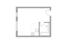 Планировка 1-комнатной квартиры, 28,5 м2