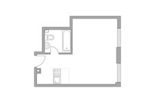 Планировка 1-комнатной квартиры, 27,9 м2
