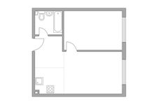 Планировка 2-комнатной квартиры, 36,3 м2