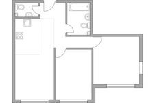 Планировка 3-комнатной квартиры, 54,2 м2