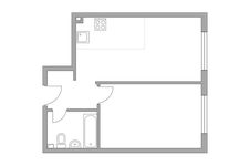 Планировка 2-комнатной квартиры, 38,1 м2