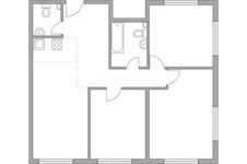 Планировка 4-комнатной квартиры, 72,8 м2