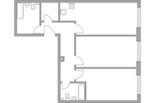 Планировка 2-комнатной квартиры, 68,2 м2