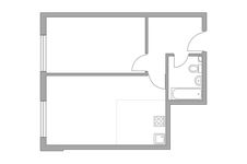 Планировка 2-комнатной квартиры, 45,9 м2