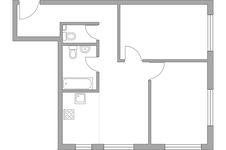 Планировка 3-комнатной квартиры, 52,2 м2