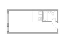 Планировка 1-комнатной квартиры, 26,4 м2