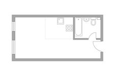 Планировка 1-комнатной квартиры, 25,2 м2