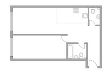 Планировка 2-комнатной квартиры, 61,6 м2