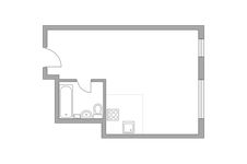 Планировка 1-комнатной квартиры, 30,9 м2