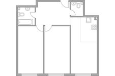 Планировка 3-комнатной квартиры, 63,7 м2