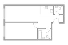 Планировка 2-комнатной квартиры, 49,8 м2