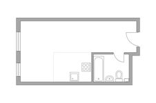 Планировка 1-комнатной квартиры, 25,7 м2