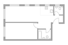 Планировка 2-комнатной квартиры, 49,8 м2