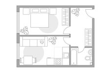 Планировка 2-комнатной квартиры, 41,3 м2