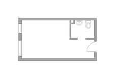 Планировка квартиры студии, 24,9 м2
