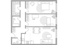 Планировка 3-комнатной квартиры, 99,4 м2