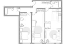Планировка 3-комнатной квартиры, 103,2 м2