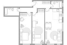Планировка 3-комнатной квартиры, 103,2 м2