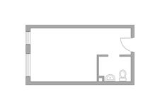 Планировка квартиры студии, 24,9 м2