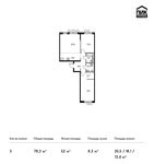 Планировка 3-комнатной квартиры, 78,3 м2