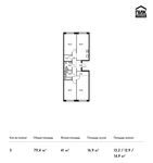 Планировка 3-комнатной квартиры, 79,4 м2