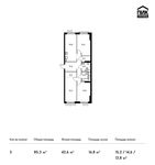 Планировка 3-комнатной квартиры, 85,3 м2