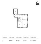 Планировка 2-комнатной квартиры, 69,6 м2