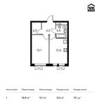 Планировка 1-комнатной квартиры, 36,8 м2