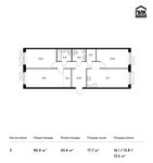 Планировка 3-комнатной квартиры, 86,4 м2