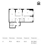 Планировка 4-комнатной квартиры, 97 м2