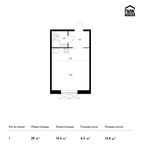 Планировка квартиры студии, 28 м2