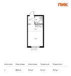 Планировка квартиры студии, 22,2 м2