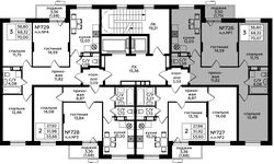 Планировка 3-комнатной квартиры, 70,07 м2