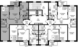 Планировка 3-комнатной квартиры, 70 м2