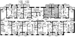 Планировка 2-комнатной квартиры, 42,54 м2
