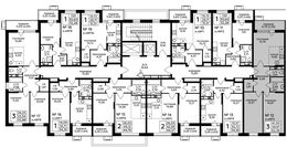 Планировка 3-комнатной квартиры, 62,36 м2