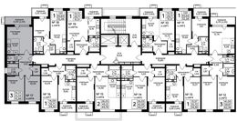 Планировка 3-комнатной квартиры, 55,88 м2