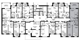 Планировка 3-комнатной квартиры, 65,46 м2