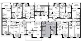 Планировка 2-комнатной квартиры, 43,13 м2