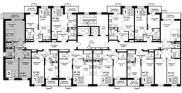 Планировка 3-комнатной квартиры, 55,88 м2