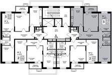 Планировка 3-комнатной квартиры, 68,81 м2