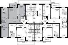 Планировка 3-комнатной квартиры, 68,81 м2