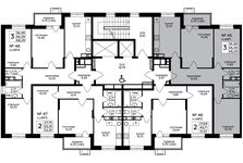 Планировка 3-комнатной квартиры, 68,29 м2