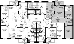 Планировка 3-комнатной квартиры, 70,07 м2